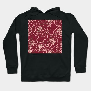 rose flower pattern Hoodie